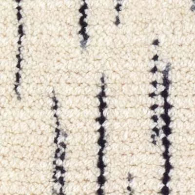 Ozzie Hand Loom Knotted Wool Rug Swatch | Black/White