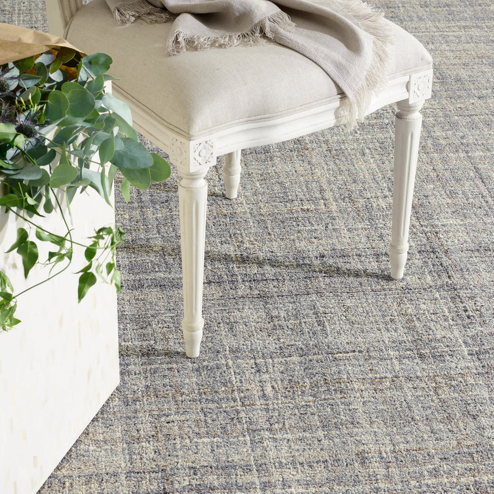 Harris Hand Micro Hooked Wool Rug | Blue/Brown