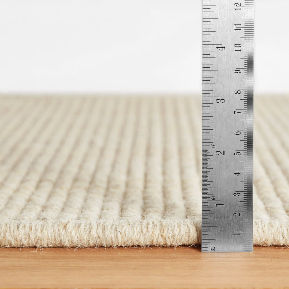 Warren Ticking Gold Woven Wool Custom Rug | Gold