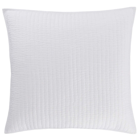 Lana Voile Quilted Sham | White