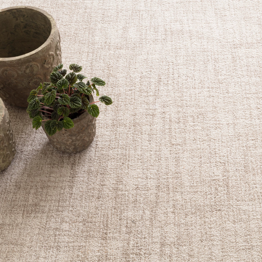Crosshatch Hand Micro Hooked Wool Rug | Ivory