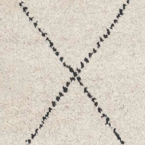 Numa Hand Knotted Wool Rug Swatch | Black