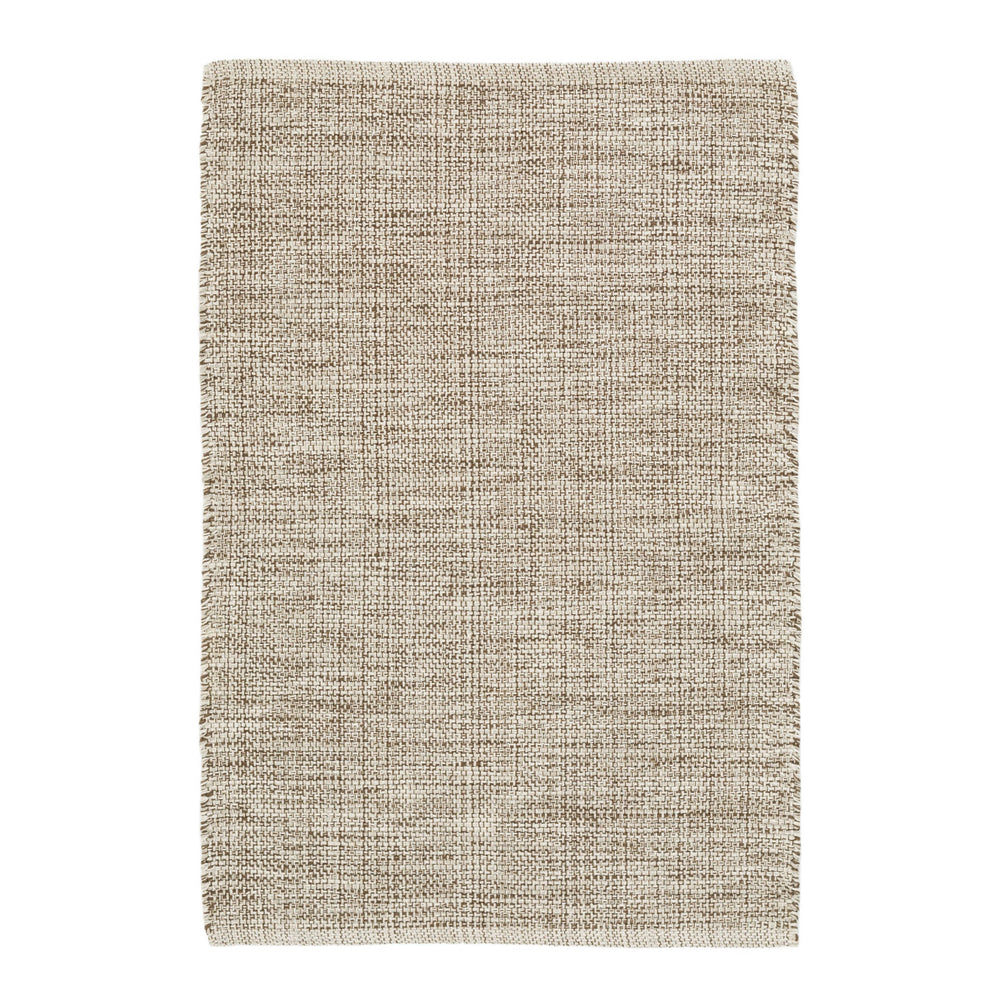 Marled Handwoven Cotton Rug | Brown