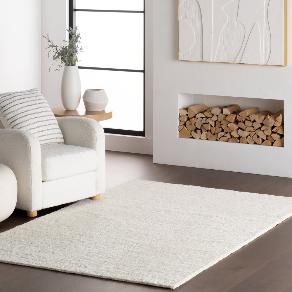 Ramsey Hand Knotted Wool Rug | Ivory