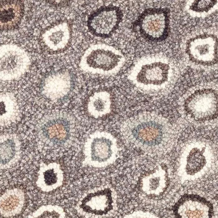 Cats Paw Hand Micro Hooked Wool Rug Swatch | Grey
