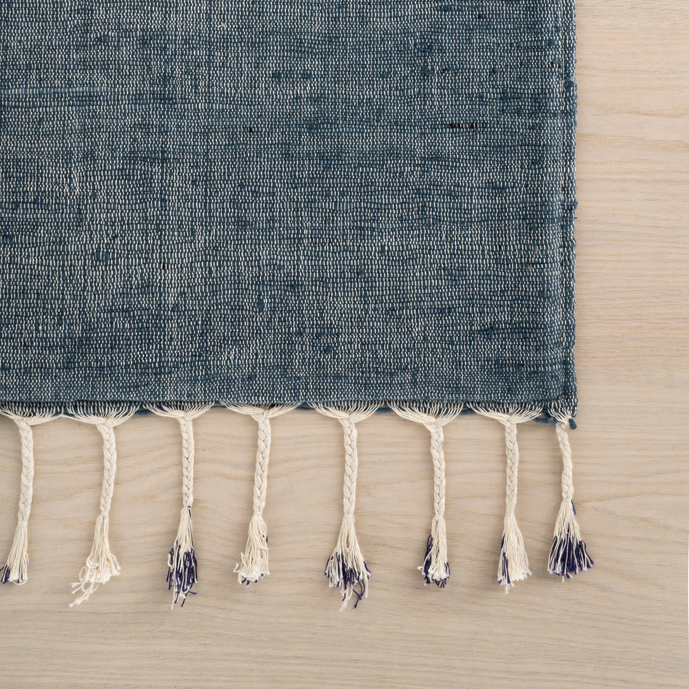 Lioro Plaid Handmade Cotton Rug | Charcoal
