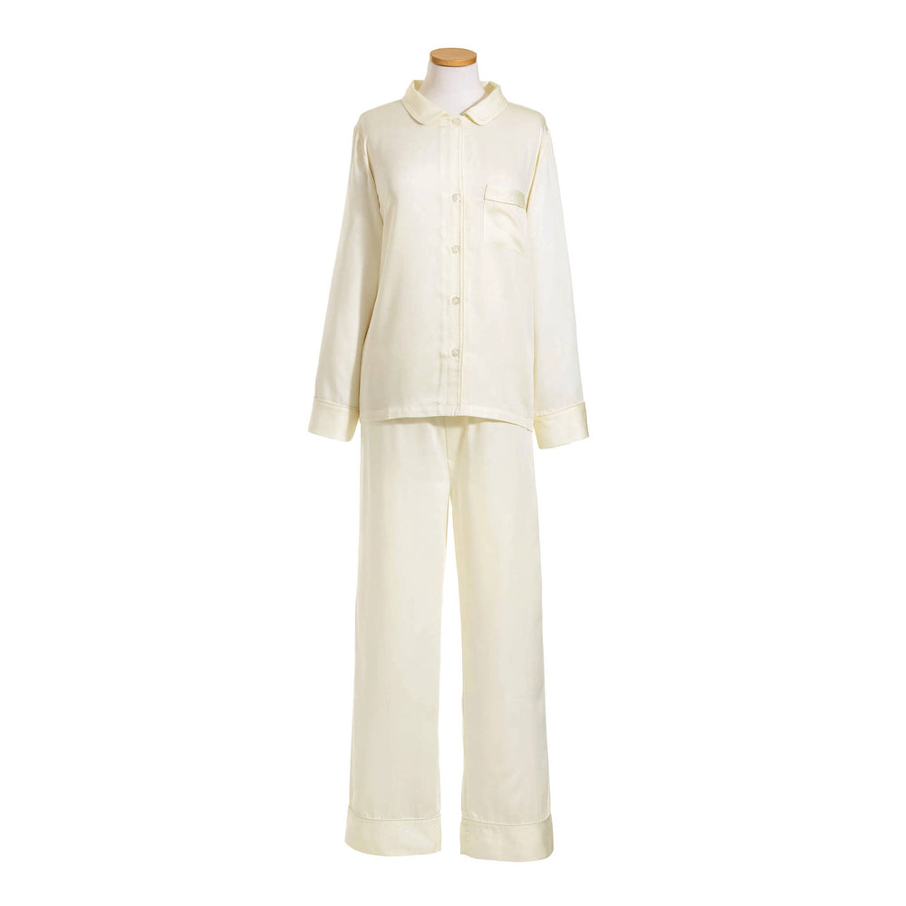 Silken Solid Pajama | Ivory