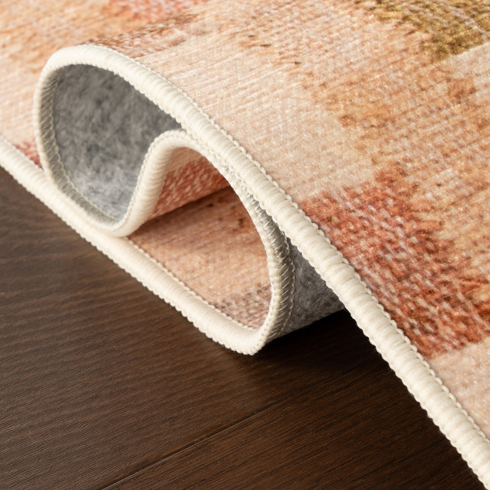 Virey Bohemian Geometric Washable Rug | Multicolor