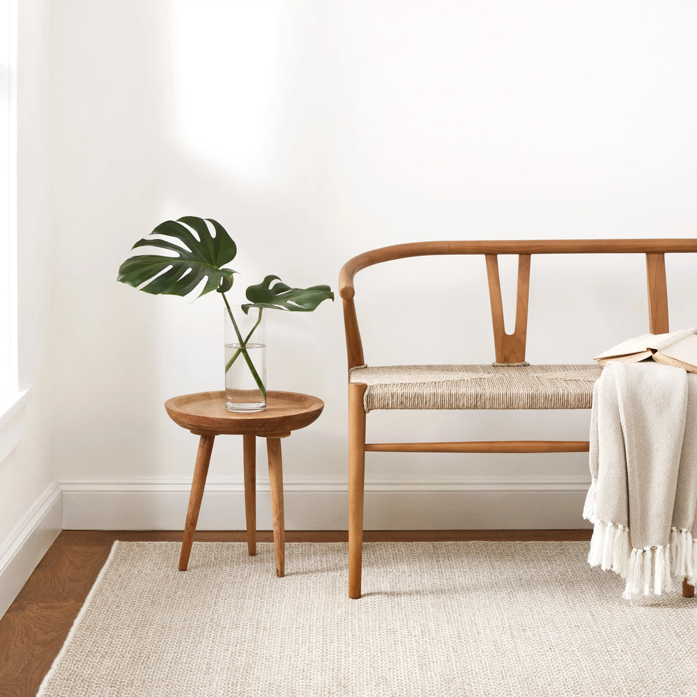 Honeycomb Handwoven Wool Rug | Natural