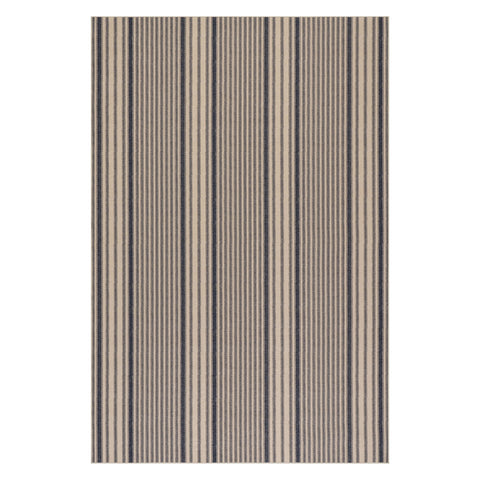 Axiom Coastal Striped Machine Washable Rug | Navy