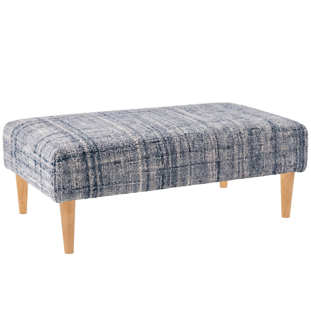 Harris Rug Ottoman | Blue/Ivory