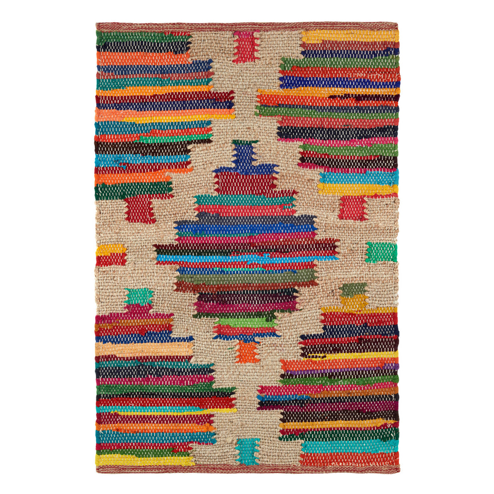 Mod Chindi Handwoven Jute Rug | Multi