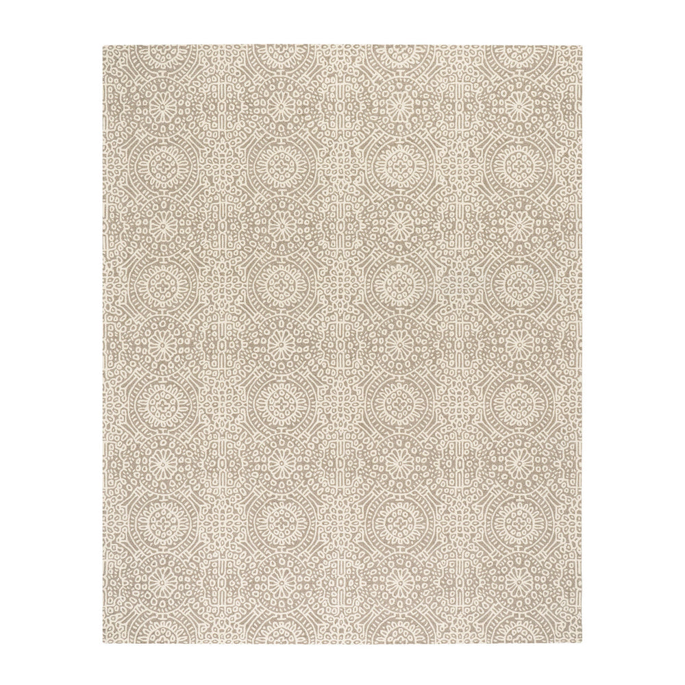Temple Hand Micro Hooked Wool Rug | Taupe