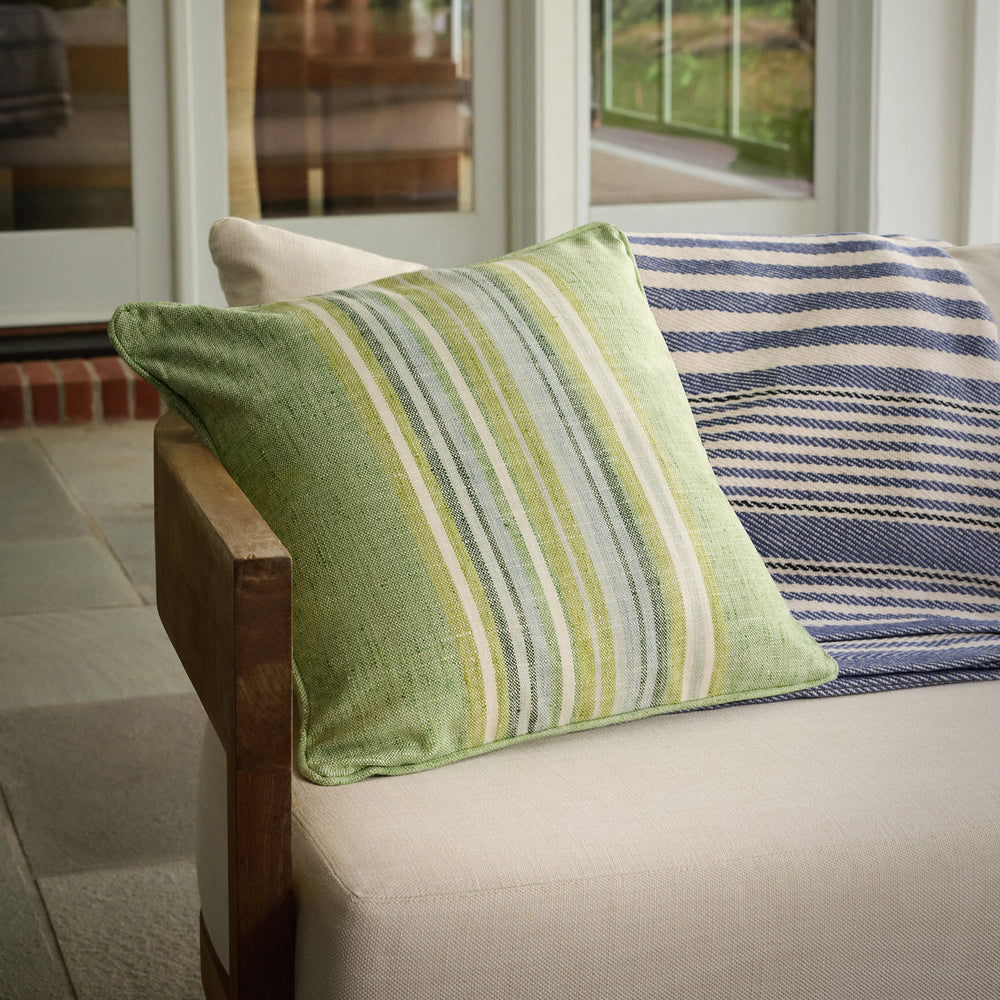 Clover Stripe Decorative Indoor/Outdoor Pillow Cover | Citrus