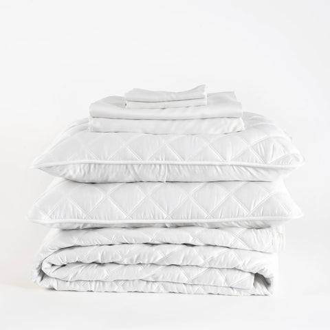 Silken Solid White Core Bedding Bundle | None