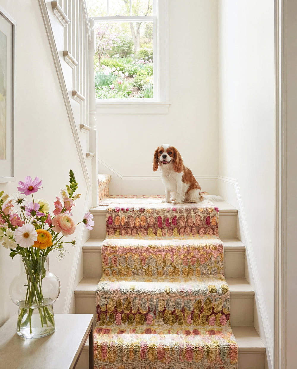 Paint Chip Hand Micro Hooked Wool Rug | Pastel