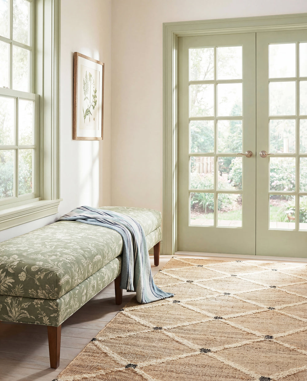 Barbados Woven Cotton Throw | Blue