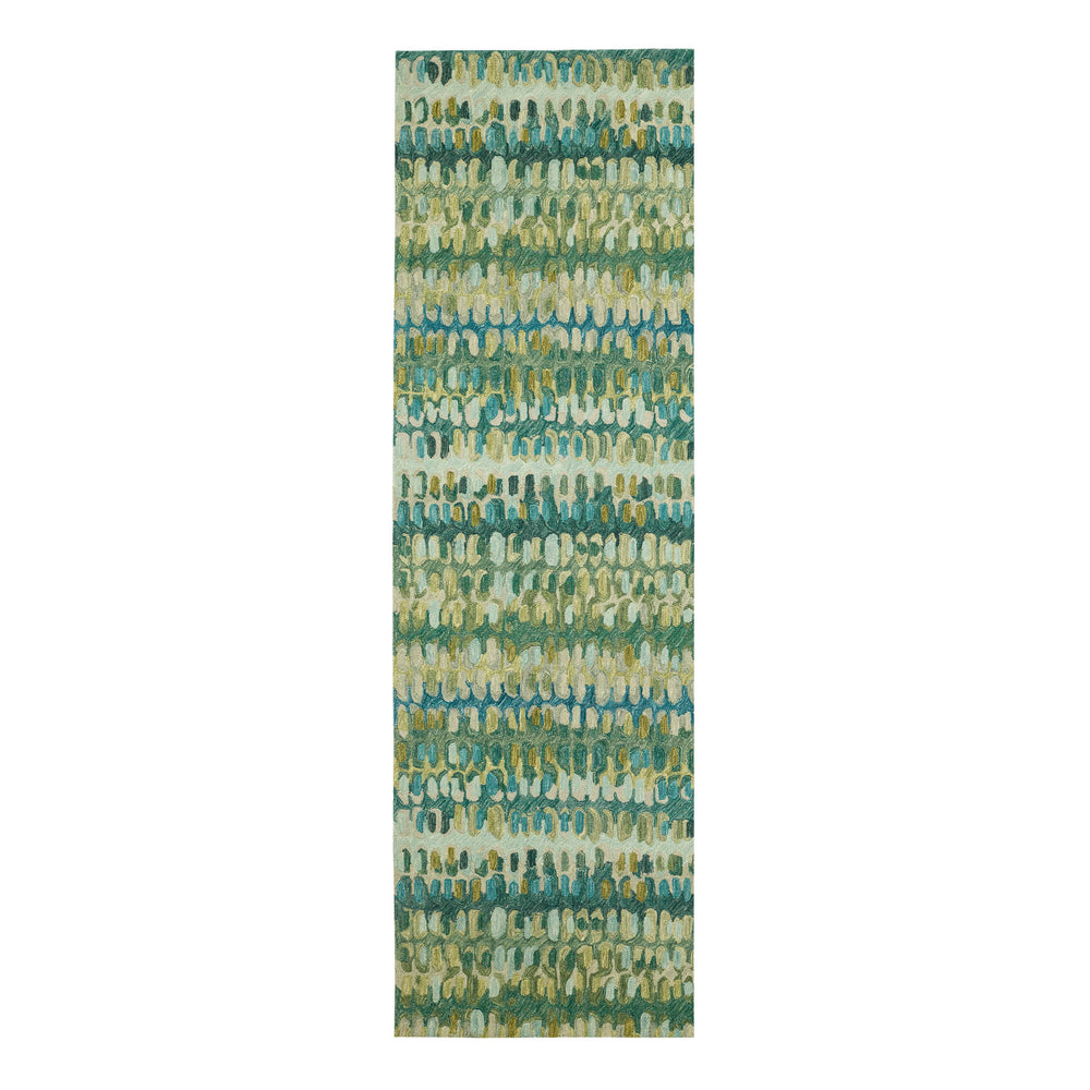 Paint Chip Hand Micro Hooked Wool Rug | Moss