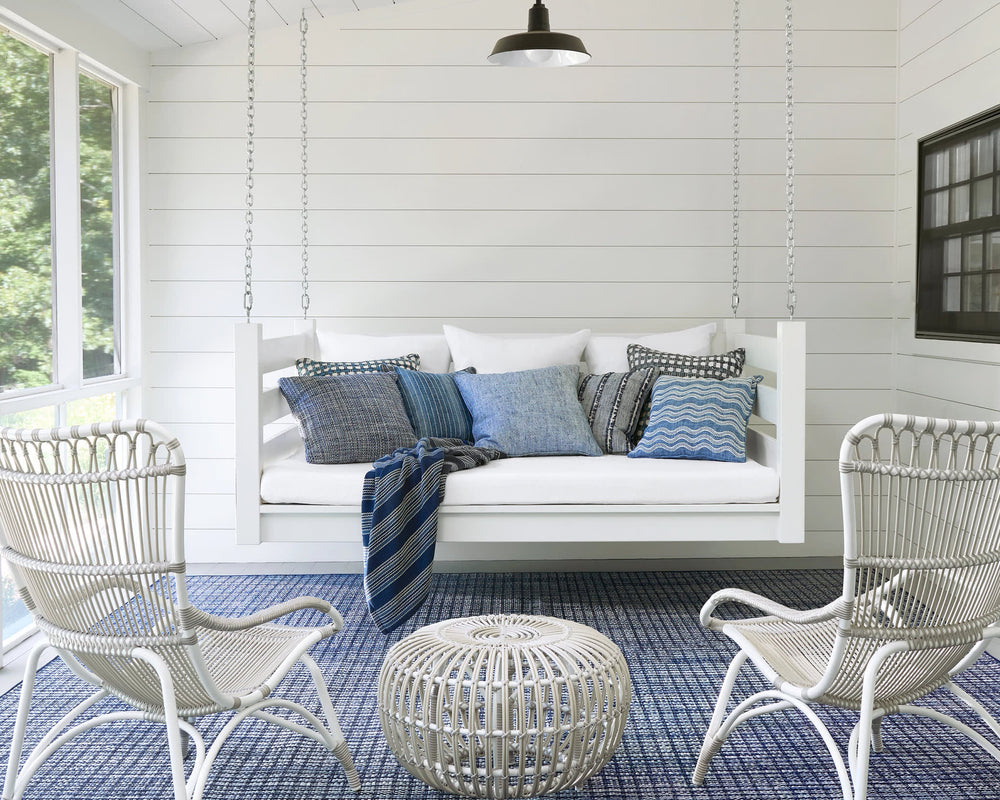 Coco Handwoven Indoor/Outdoor Custom Rug | Blue