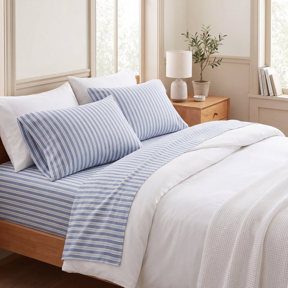 Simons Stripe Sheet Set | French Blue
