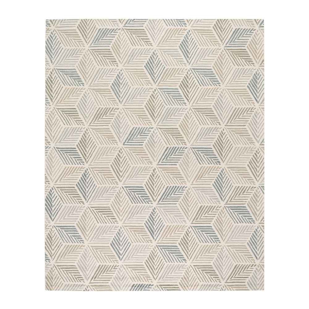 Karari Hand Hooked Wool Rug | Blue