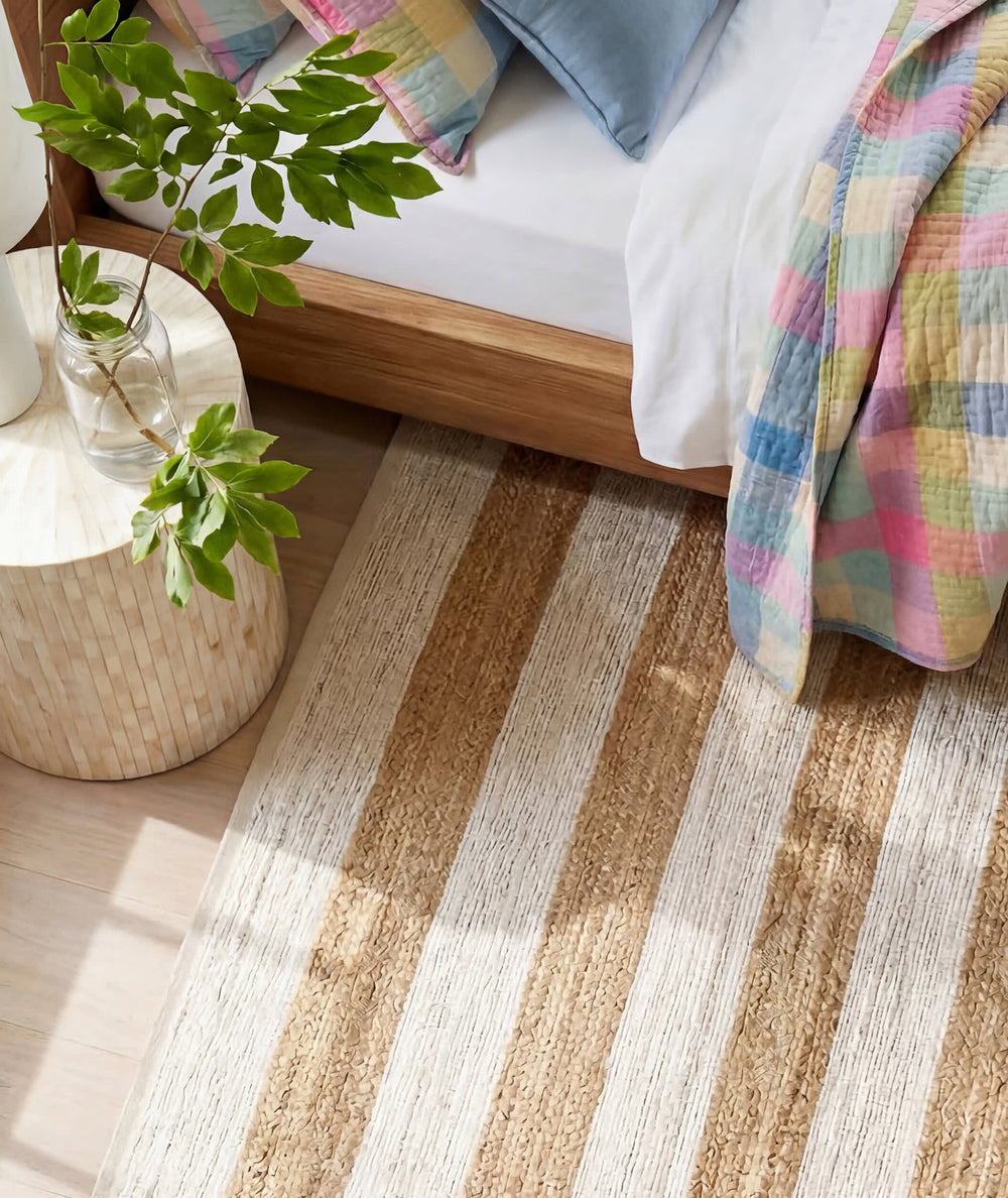 Milo Handwoven Jute/Cotton Rug | Ivory