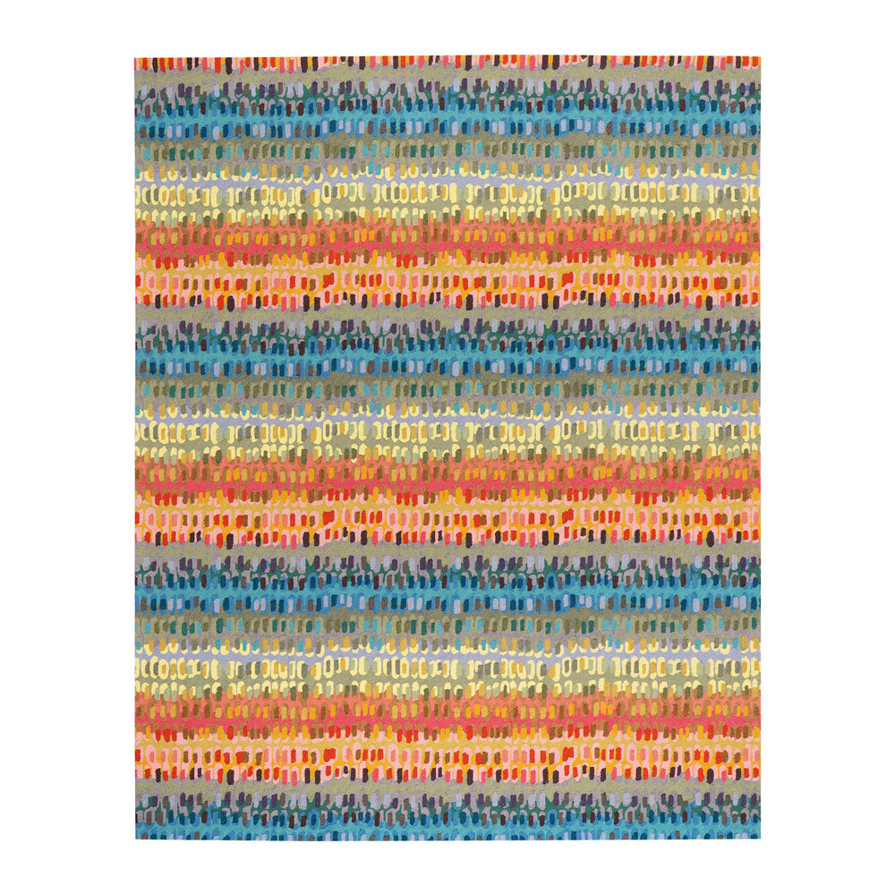 Paint Chip Hand Micro Hooked Wool Rug | Multi