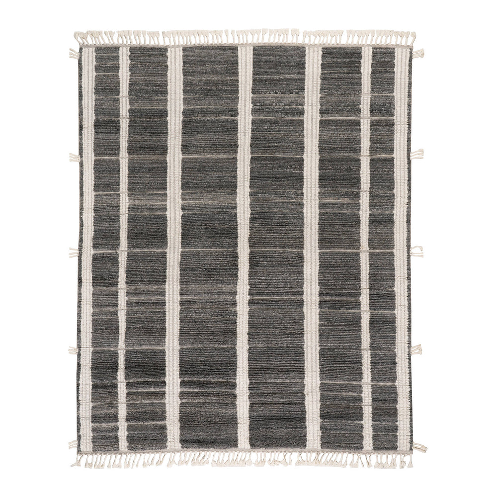 Tory Hand Knotted Wool Rug | Grey/Ivory