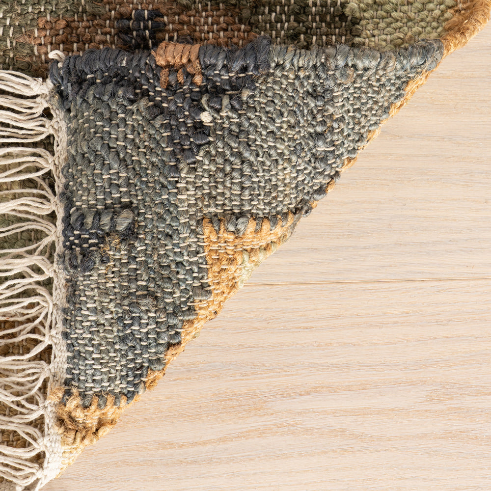 Pali Handwoven Jute Rug | Blue