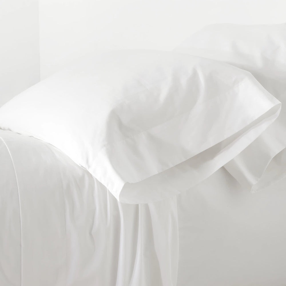 Essential Percale Sheet Set | White