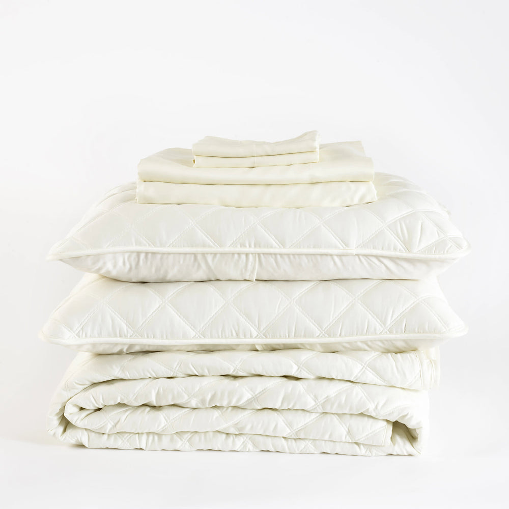 Silken Solid White Core Bedding Bundle | None
