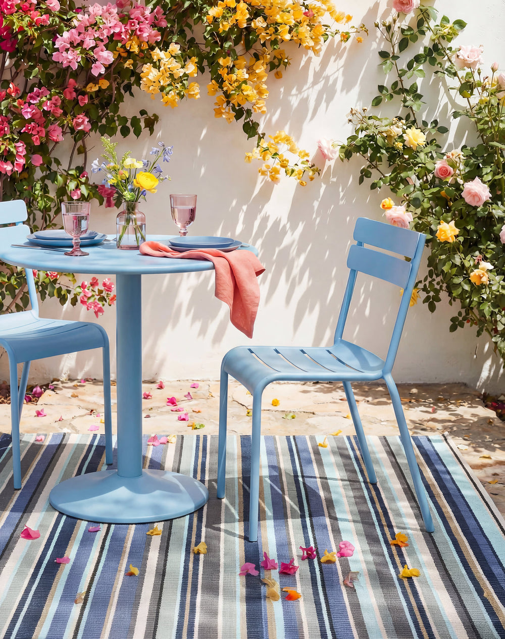 Westbrook Stripe Handwoven Indoor/Outdoor Rug | Blue