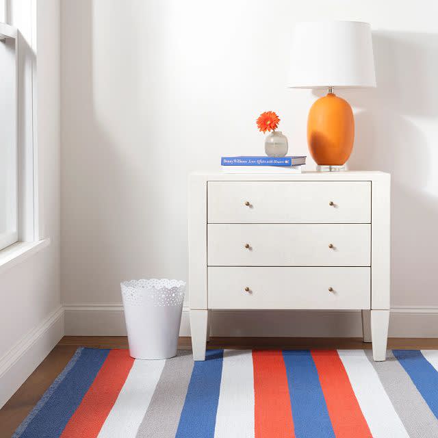 Perry Stripe Handwoven Indoor/Outdoor Rug | Blue
