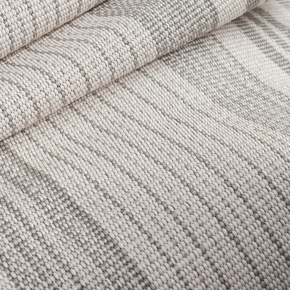 Quincy Stripe Handwoven Indoor/Outdoor Rug | Platinum