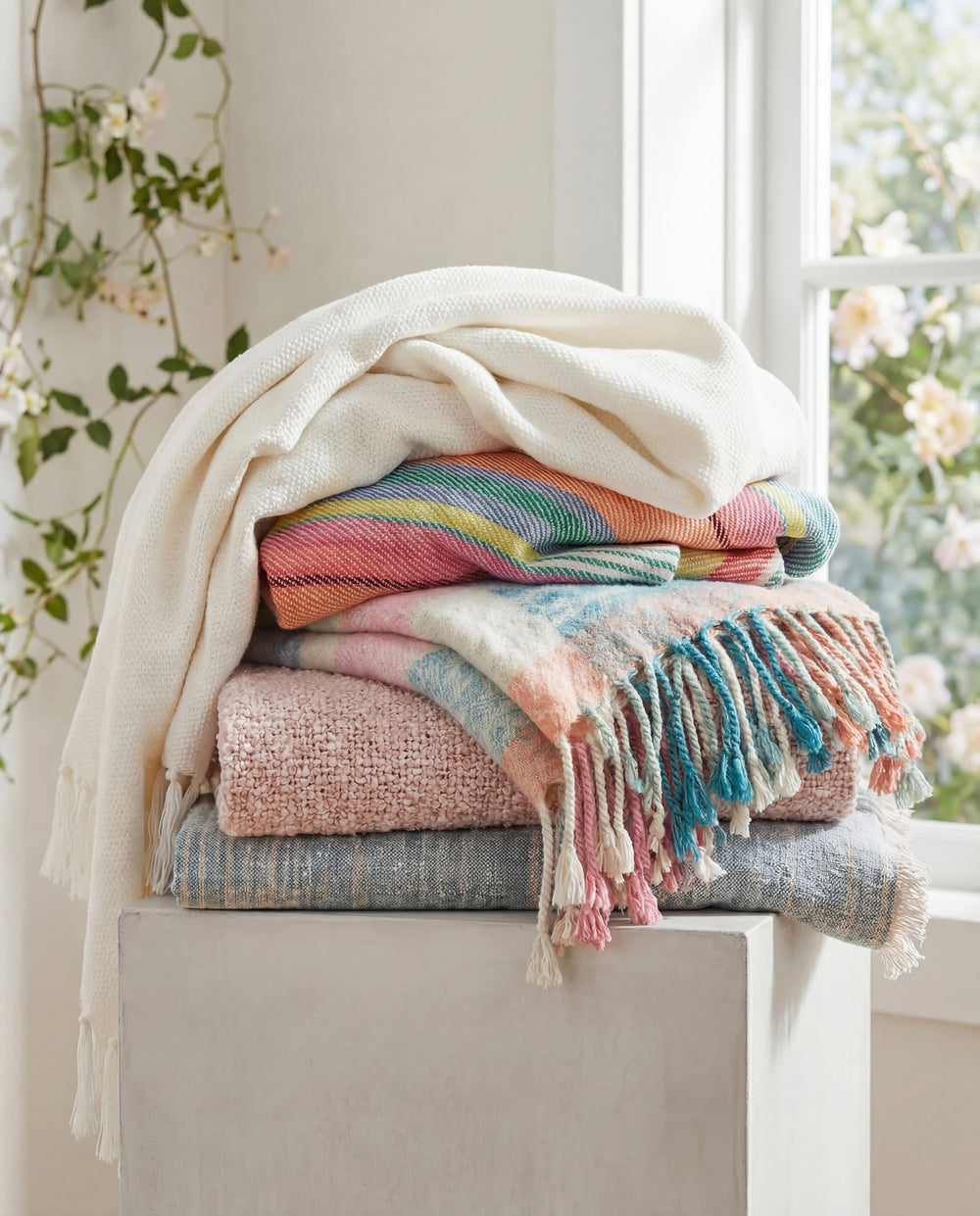 Oliver Ombre Throw | Denim