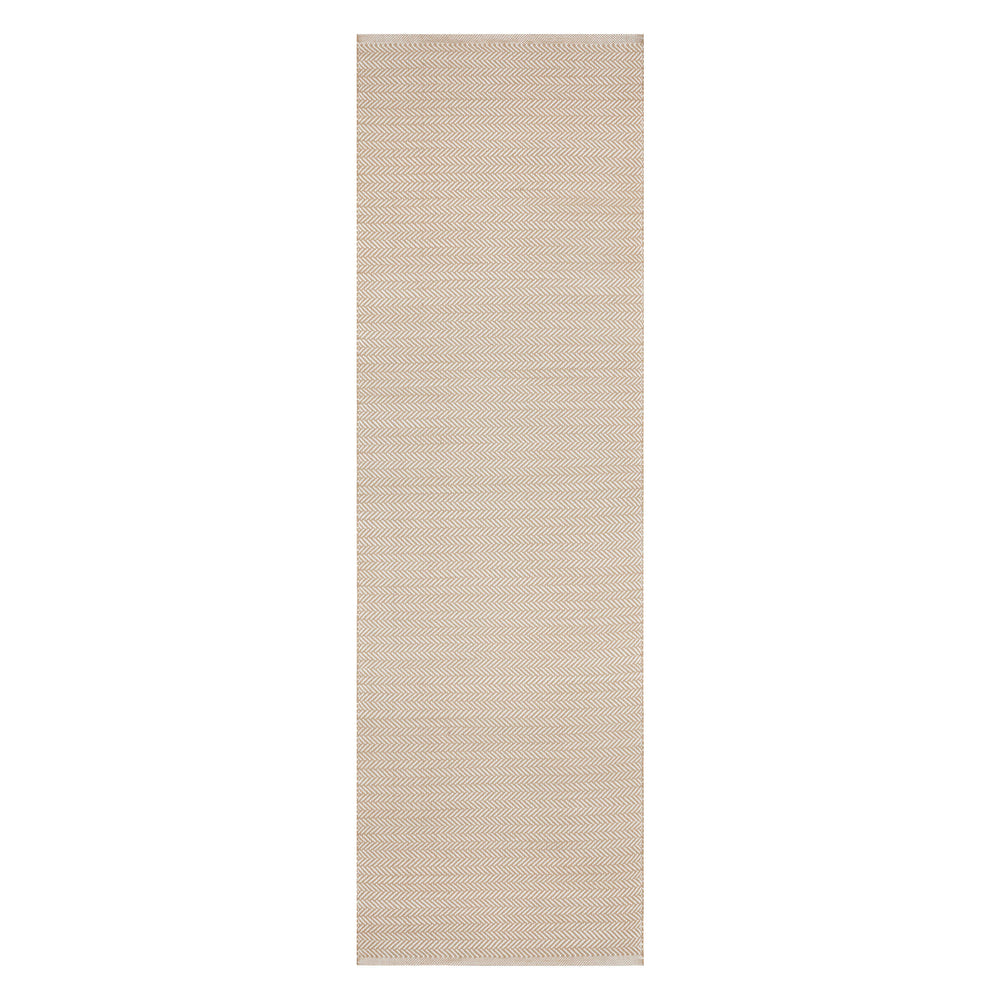 Herringbone Handwoven Indoor/Outdoor Rug | Linen/White