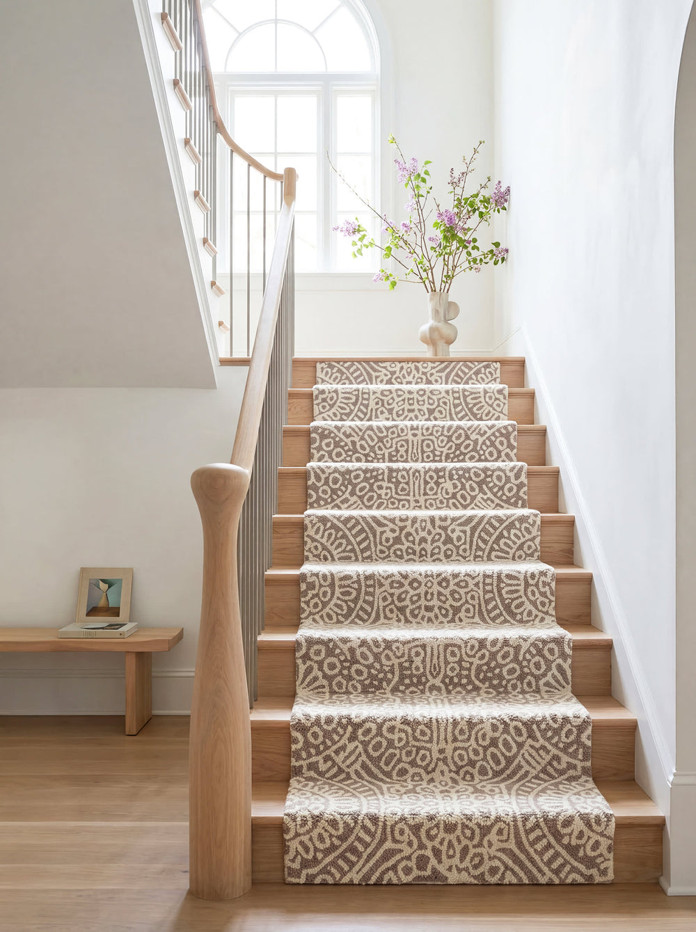 Temple Hand Micro Hooked Wool Rug | Taupe
